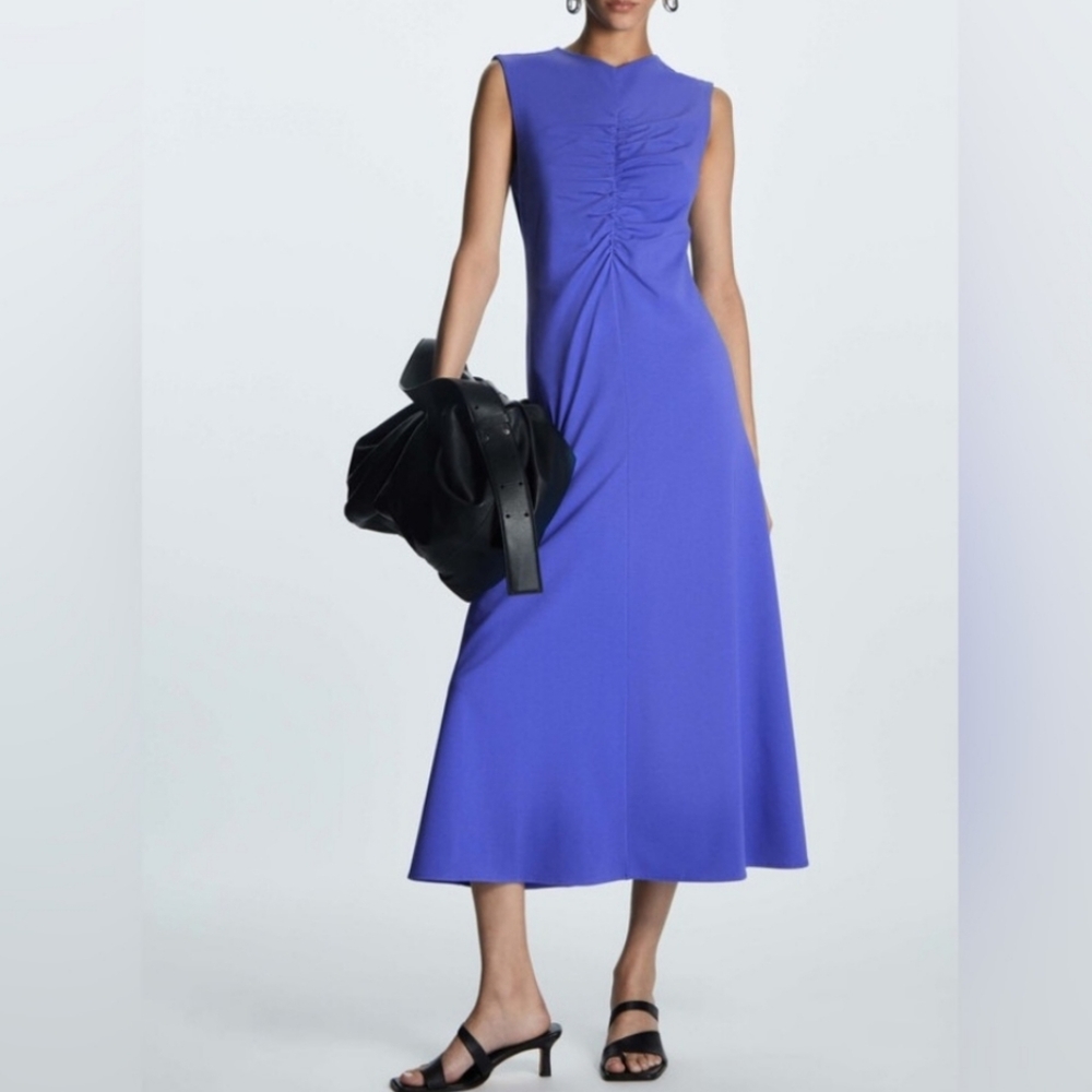 COS Vibrant Blue Sleeveless Midi Dress
